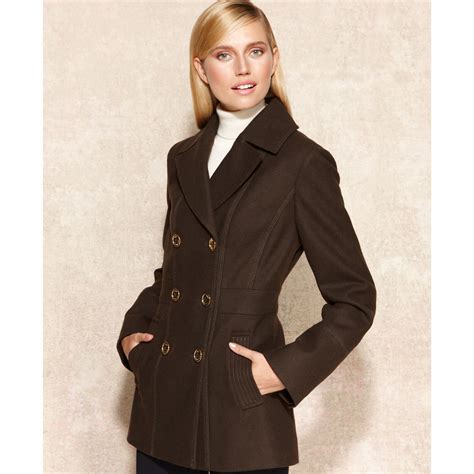 michael kors brown wool coat